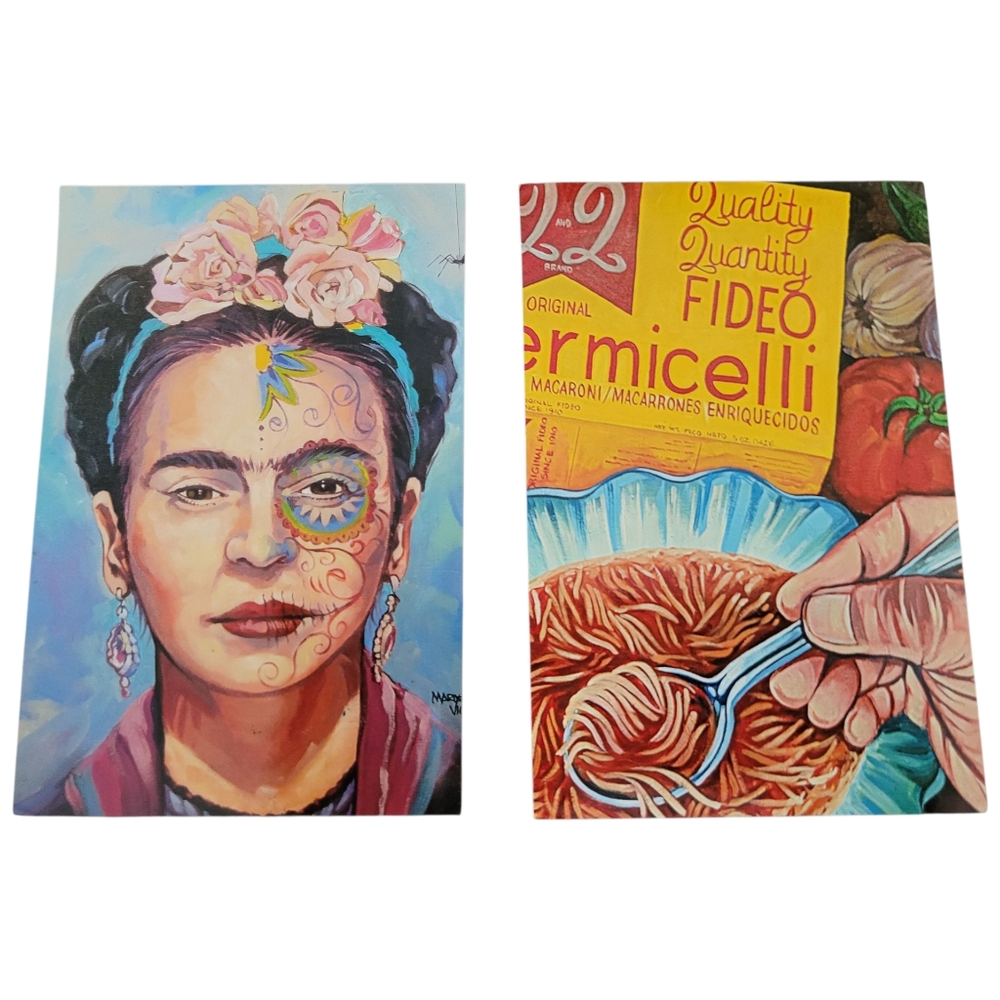 Mexican Art - Frida Kahlo and Fideo Magnets